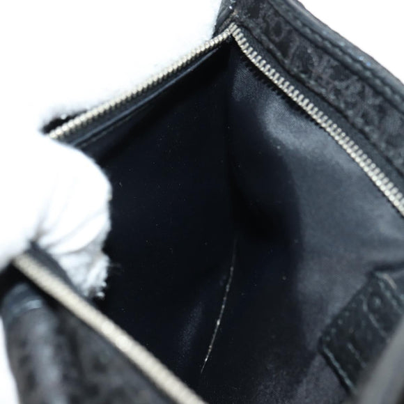 Christian Dior Trotter Canvas Body Bag Black Silver Auth yk20371SAV