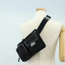 Christian Dior Trotter Canvas Body Bag Black Silver Auth yk20371SAV-26