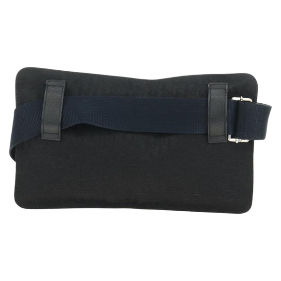 Christian Dior Trotter Canvas Body Bag Black Silver Auth yk20371SAV