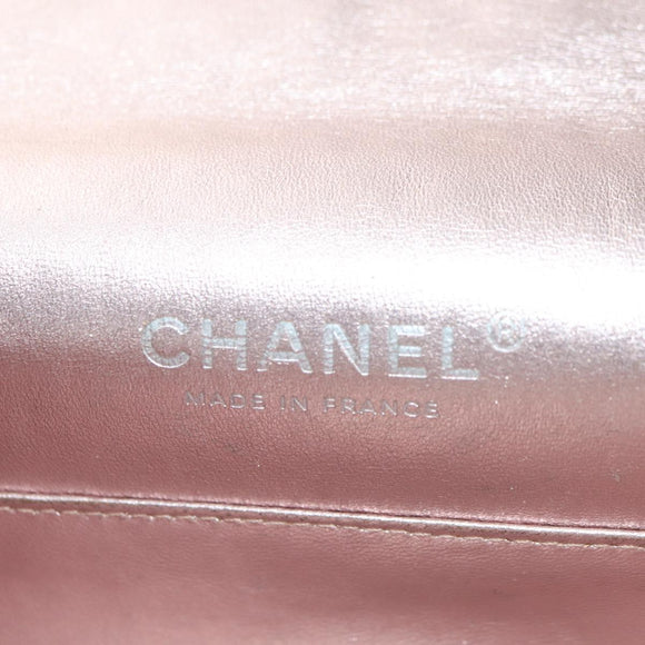 CHANEL Stern Verschluss Kette Handtasche Vinyl Schwarz Silber CC Auth yk20372SAV