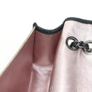 CHANEL Stern Verschluss Kette Handtasche Vinyl Schwarz Silber CC Auth yk20372SAV-19