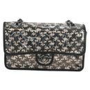 CHANEL Stern Verschluss Kette Handtasche Vinyl Schwarz Silber CC Auth yk20372SAV-2