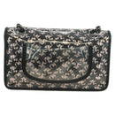 CHANEL Stern Verschluss Kette Handtasche Vinyl Schwarz Silber CC Auth yk20372SAV-3