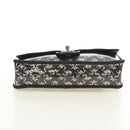 CHANEL Stern Verschluss Kette Handtasche Vinyl Schwarz Silber CC Auth yk20372SAV-9