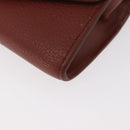 Chloe Chain Wallet Shoulder Bag Leather Brown Gold Auth yk20373A-16