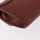 Chloe Chain Wallet Shoulder Bag Leather Brown Gold Auth yk20373A-17