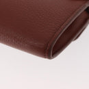 Chloe Chain Wallet Shoulder Bag Leather Brown Gold Auth yk20373A-18