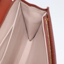 Chloe Chain Wallet Shoulder Bag Leather Brown Gold Auth yk20373A-20