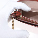 Chloe Chain Wallet Shoulder Bag Leather Brown Gold Auth yk20373A-23