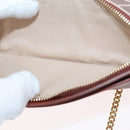 Chloe Chain Wallet Shoulder Bag Leather Brown Gold Auth yk20373A-24