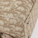 Christian Dior Trotter Canvas Romantic Hand Bag PVC Beige Silver Auth yk20375SAV-10