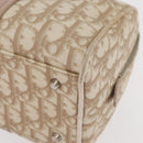 Christian Dior Trotter Canvas Romantic Hand Bag PVC Beige Silver Auth yk20375SAV-11