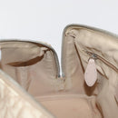 Christian Dior Trotter Canvas Romantic Hand Bag PVC Beige Silver Auth yk20375SAV-19