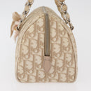 Christian Dior Trotter Canvas Romantic Hand Bag PVC Beige Silver Auth yk20375SAV-4