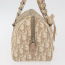 Christian Dior Trotter Canvas Romantic Hand Bag PVC Beige Silver Auth yk20375SAV-5
