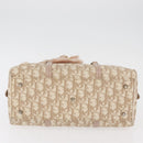 Christian Dior Trotter Canvas Romantic Hand Bag PVC Beige Silver Auth yk20375SAV-9