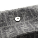 FENDI Zucca Canvas Mamma Baguette Shoulder Bag Wool Gray Silver Auth yk20376SAV-18