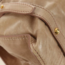 Miu Miu Shoulder Bag Leather Gold Beige Auth yk20378SAM-15