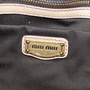 Miu Miu Shoulder Bag Leather Gold Beige Auth yk20378SAM-18