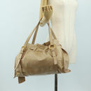 Miu Miu Shoulder Bag Leather Gold Beige Auth yk20378SAM-23