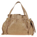 Miu Miu Shoulder Bag Leather Gold Beige Auth yk20378SAM-2