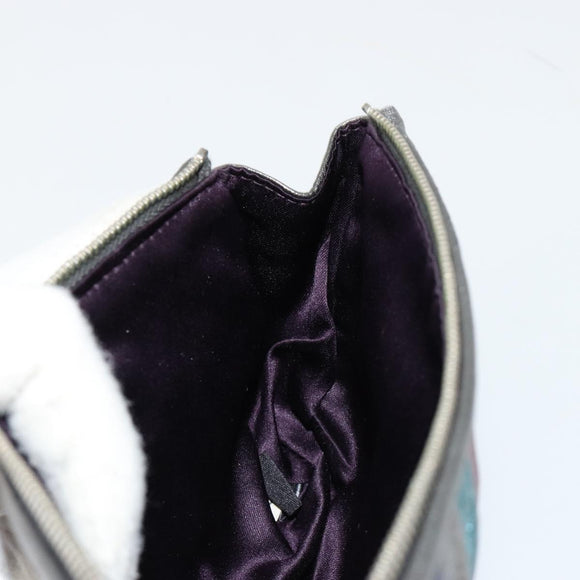 Miu Miu Täschchen Leder Multicolor Silber Auth yk20380A