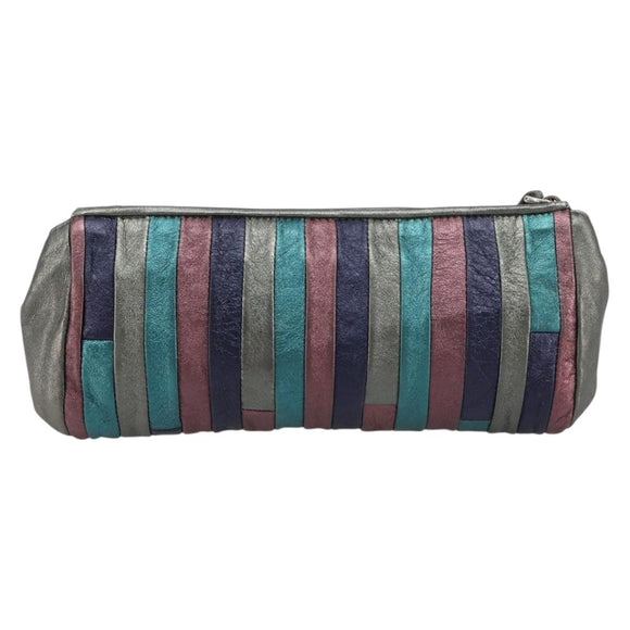 Miu Miu Täschchen Leder Multicolor Silber Auth yk20380A