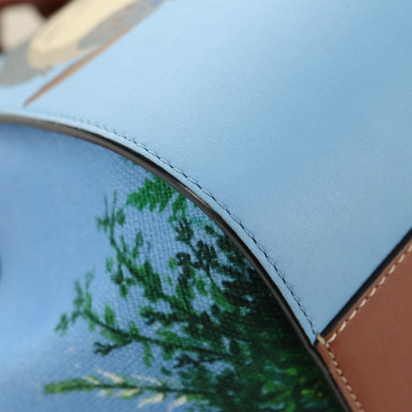 LOEWE Ghibli Collaboration Totoro Hammock Small Bag Leather Blue Auth yk20381SM