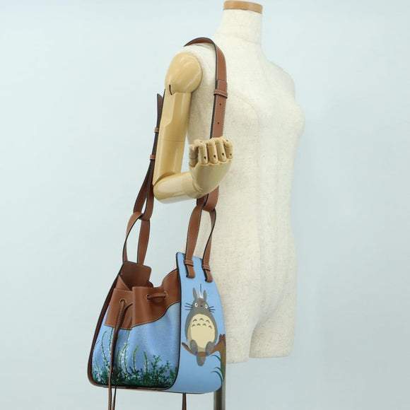 LOEWE Ghibli Collaboration Totoro Hammock Small Bag Leather Blue Auth yk20381SM