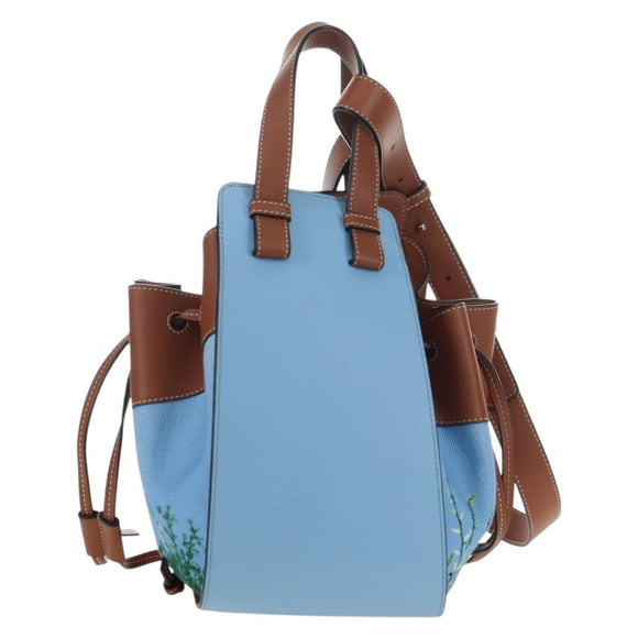 LOEWE Ghibli Collaboration Totoro Hammock Small Bag Leather Blue Auth yk20381SM