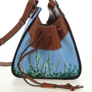 LOEWE Ghibli Collaboration Totoro Hammock Small Bag Leather Blue Auth yk20381SM-3