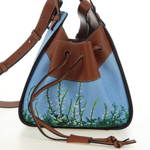 LOEWE Ghibli Collaboration Totoro Hammock Small Bag Leather Blue Auth yk20381SM