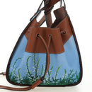 LOEWE Ghibli Collaboration Totoro Hammock Small Bag Leather Blue Auth yk20381SM-4