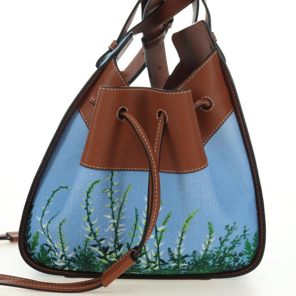 LOEWE Ghibli Collaboration Totoro Hammock Small Bag Leather Blue Auth yk20381SM