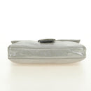 FENDI Rhinestone Mamma Baguette Shoulder Bag Leather Silver Auth yk20386SM-5