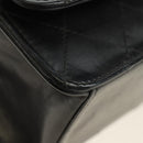 CHANEL Matelasse Hand Bag Leather Black Gold CC Auth yk20389SAV-8