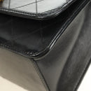 CHANEL Matelasse Hand Bag Leather Black Gold CC Auth yk20389SAV-15