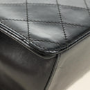 CHANEL Matelasse Hand Bag Leather Black Gold CC Auth yk20389SAV-16