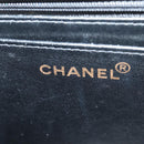 CHANEL Matelasse Hand Bag Leather Black Gold CC Auth yk20389SAV-19
