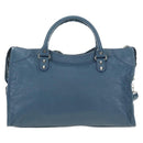 BALENCIAGA Classic City Hand Bag Leather 2way Blue Silver 505550 Auth yk20391SAM-3