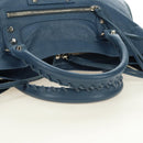 BALENCIAGA Classic City Hand Bag Leather 2way Blue Silver 505550 Auth yk20391SAM-7