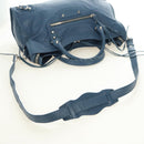 BALENCIAGA Classic City Hand Bag Leather 2way Blue Silver 505550 Auth yk20391SAM-9