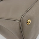 PRADA Galleria Handtas Saffiano leer Grijs Goud Origineel yk20395A-8