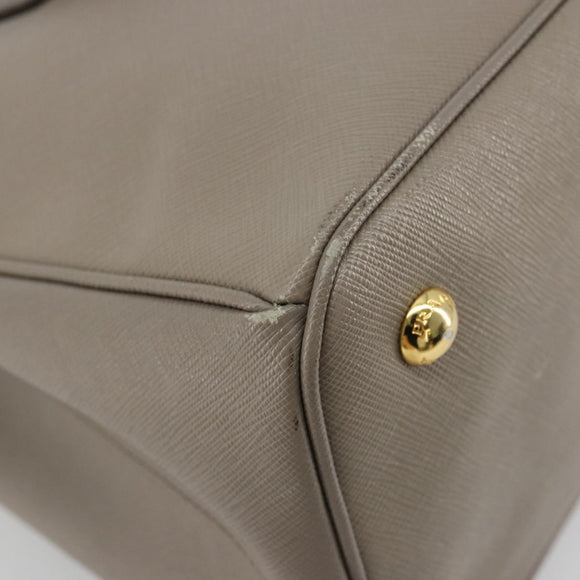 PRADA Galleria Handtas Saffiano leer Grijs Goud Origineel yk20395A