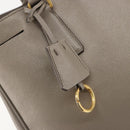 PRADA Galleria Handtas Saffiano leer Grijs Goud Origineel yk20395A-9