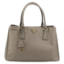 PRADA Galleria Handtas Saffiano leer Grijs Goud Origineel yk20395A-13