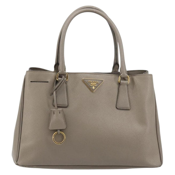 PRADA Galleria Handtas Saffiano leer Grijs Goud Origineel yk20395A