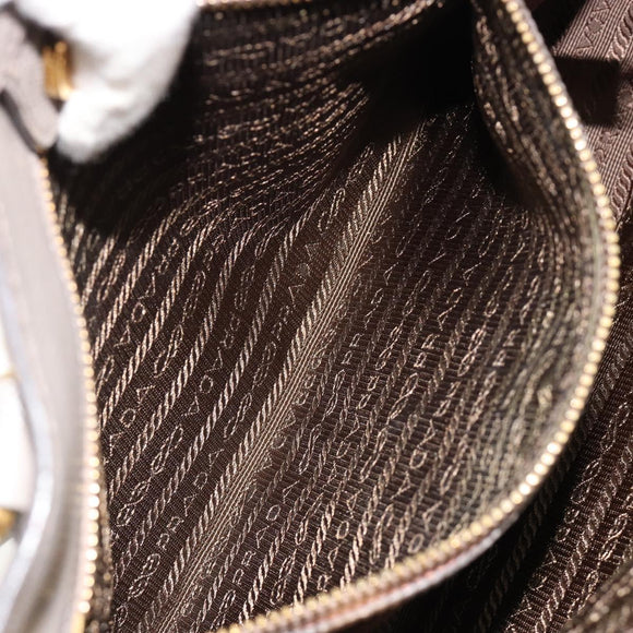 PRADA Galleria Handtas Saffiano leer Grijs Goud Origineel yk20395A