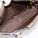 PRADA Galleria Handtas Saffiano leer Grijs Goud Origineel yk20395A-26
