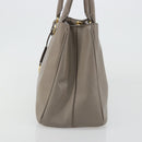 PRADA Galleria Handtas Saffiano leer Grijs Goud Origineel yk20395A-3